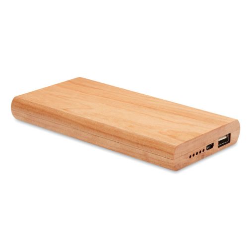 Bamboe powerbank 4000 mAh - Afbeelding 2